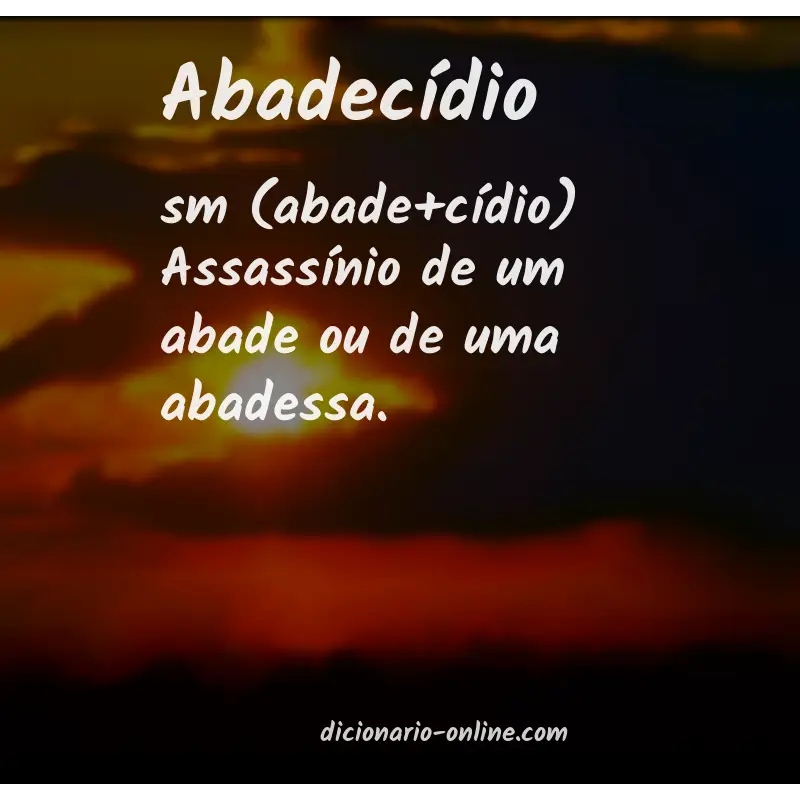 Significado de abadecídio
