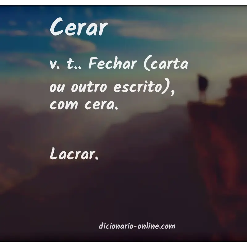 Significado de cerar
