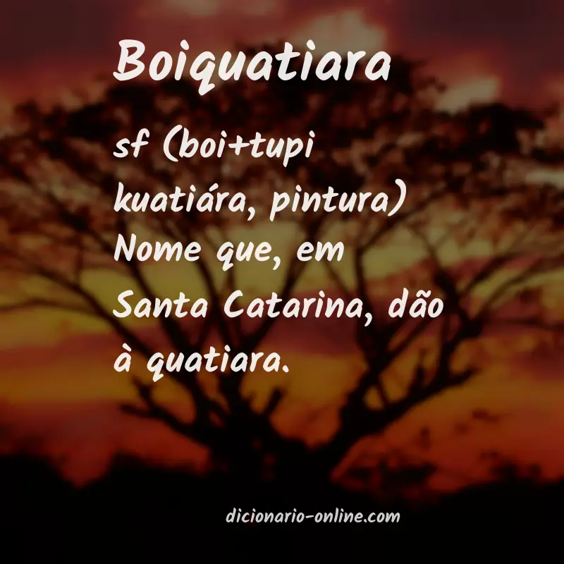 Significado de boiquatiara