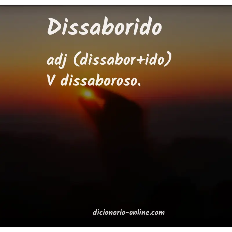 Significado de dissaborido
