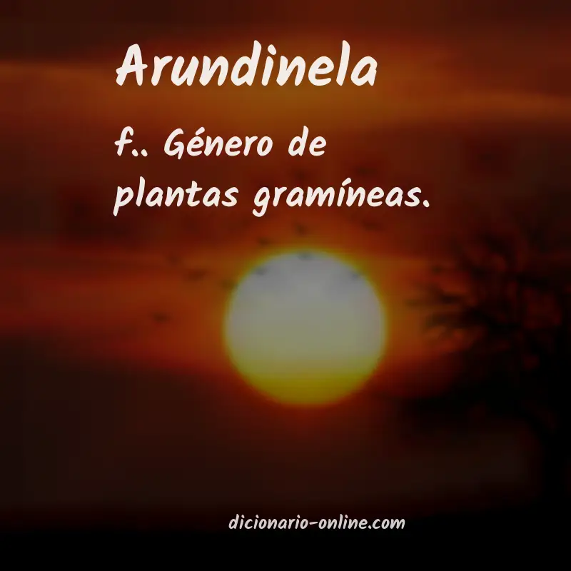 Significado de arundinela