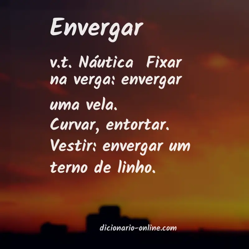 Significado de envergar