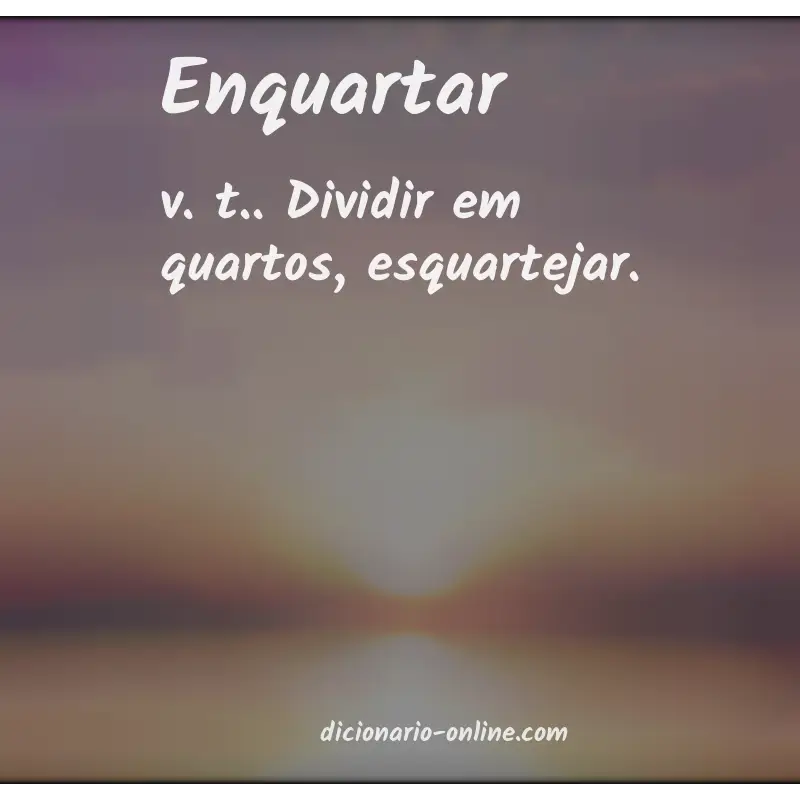 Significado de enquartar