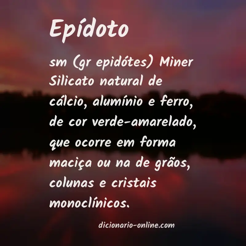 Significado de epídoto