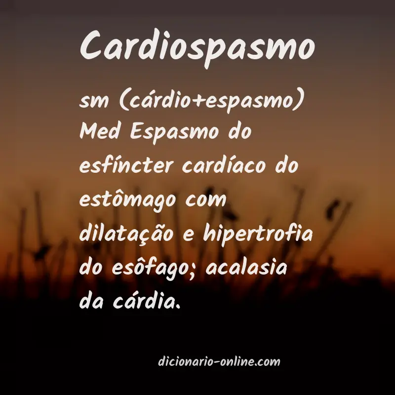 Significado de cardiospasmo