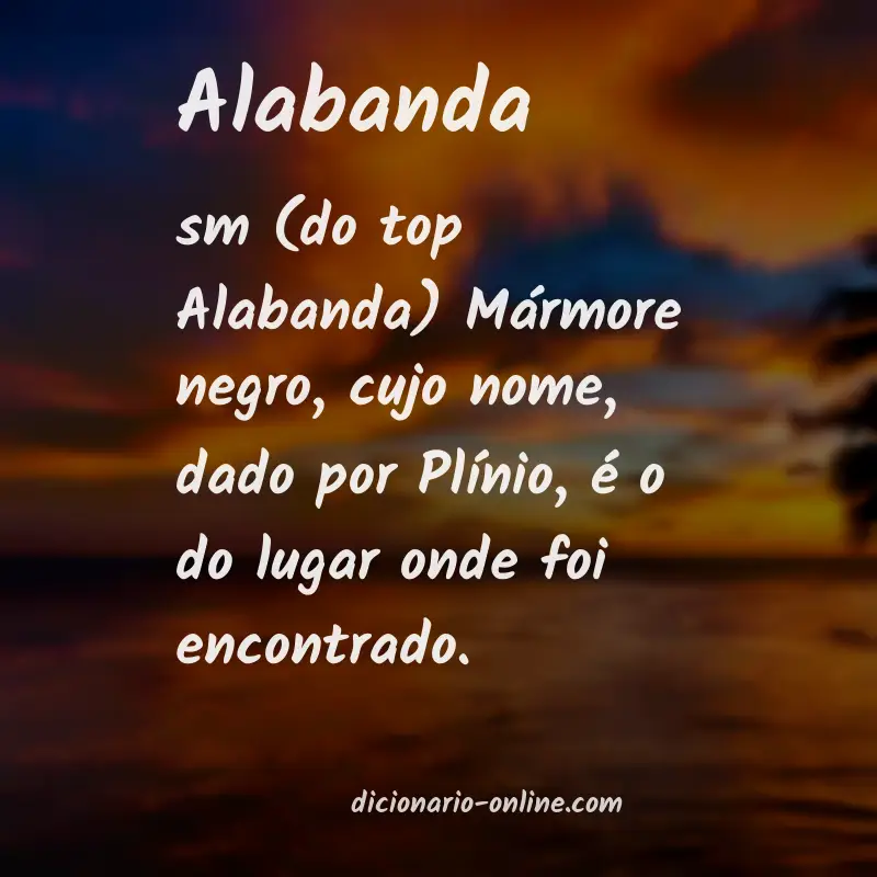 Significado de alabanda