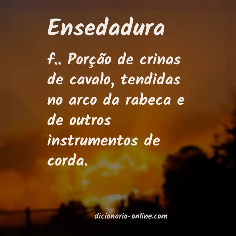 Significado de ensedadura