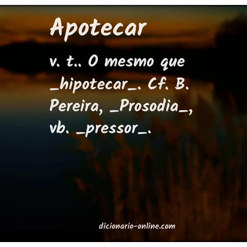Significado de apotecar