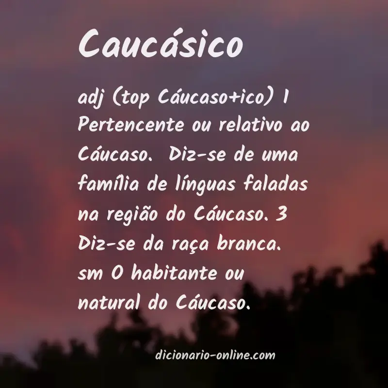 Significado de caucásico