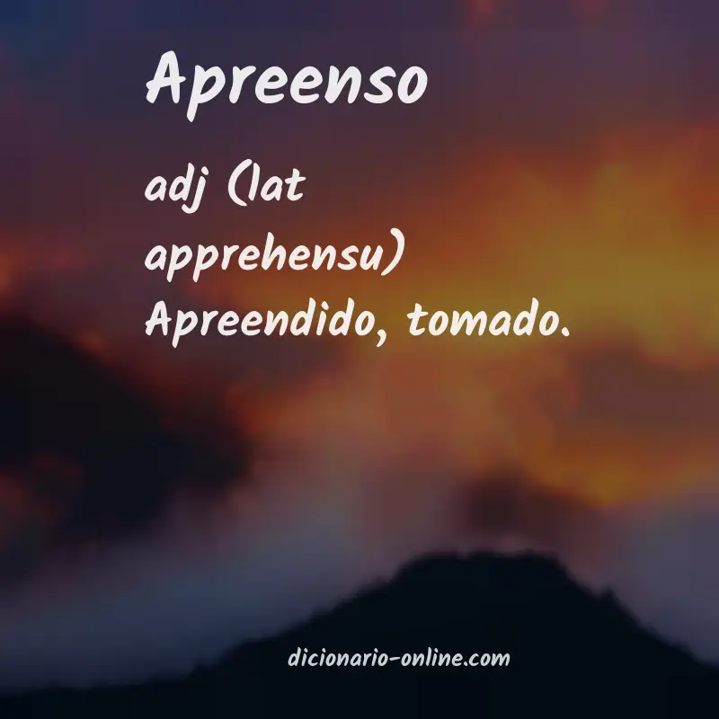Significado de apreenso