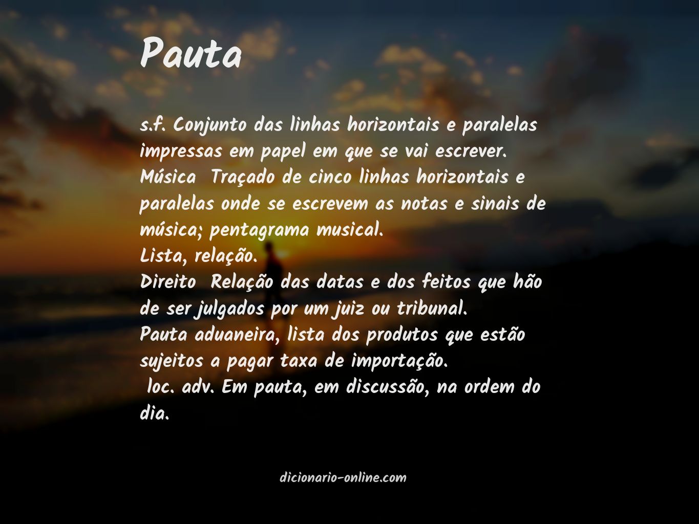 Significado de pauta
