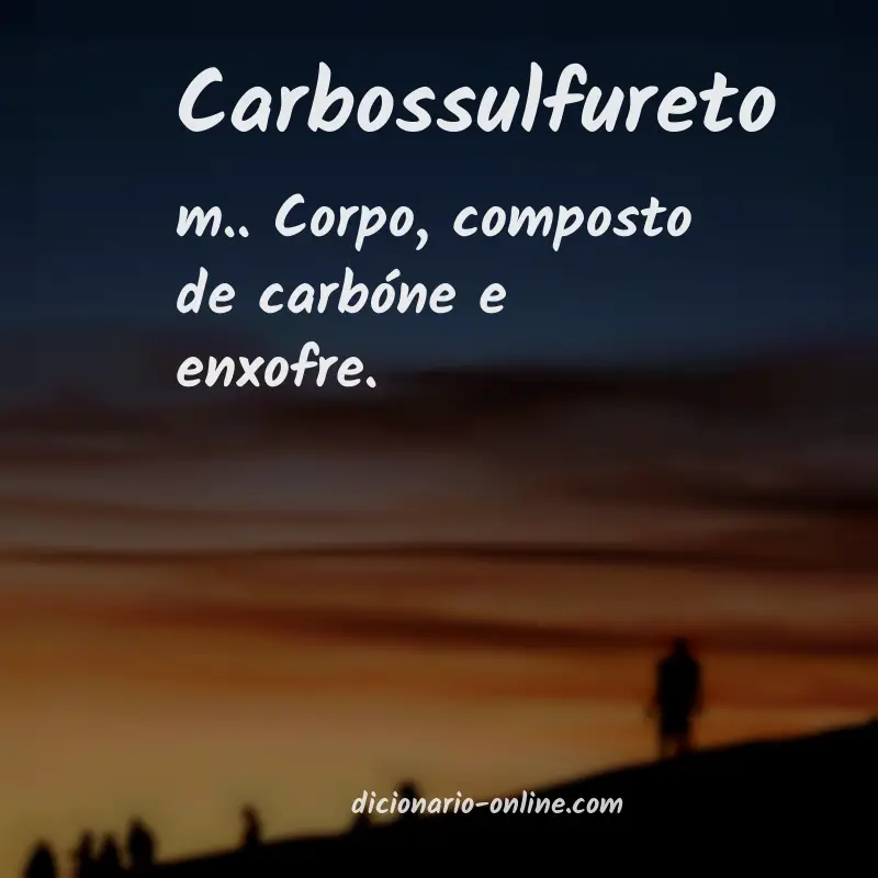 Significado de carbossulfureto