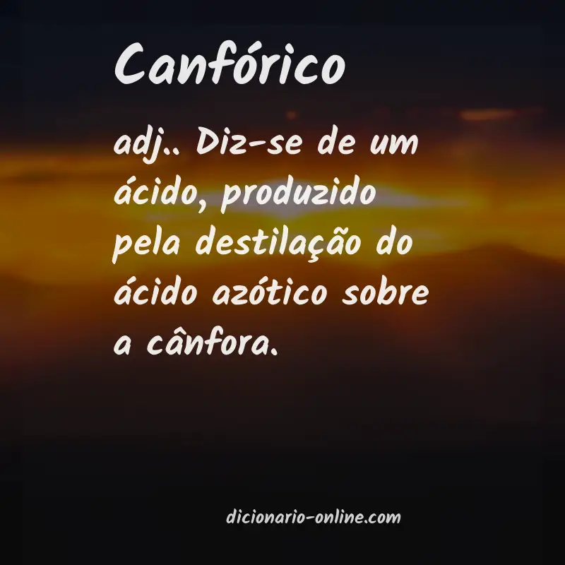 Significado de canfórico