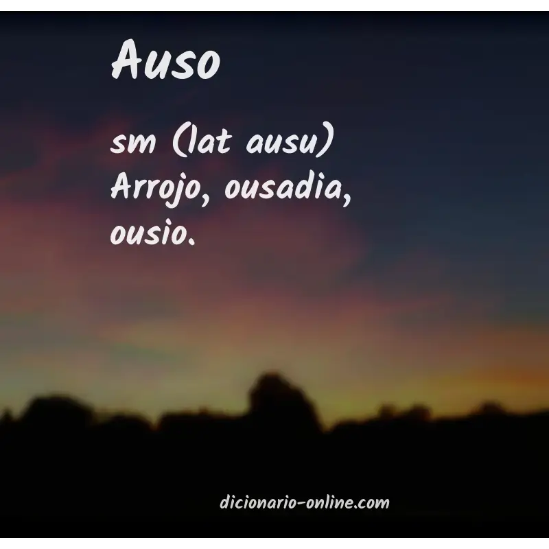Significado de auso