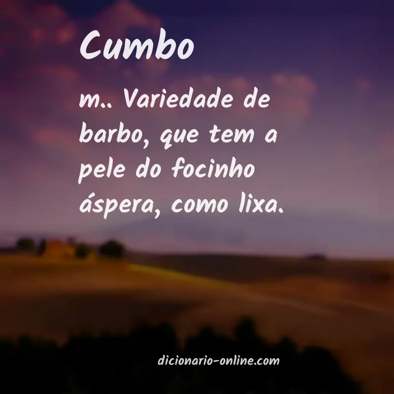 Significado de cumbo