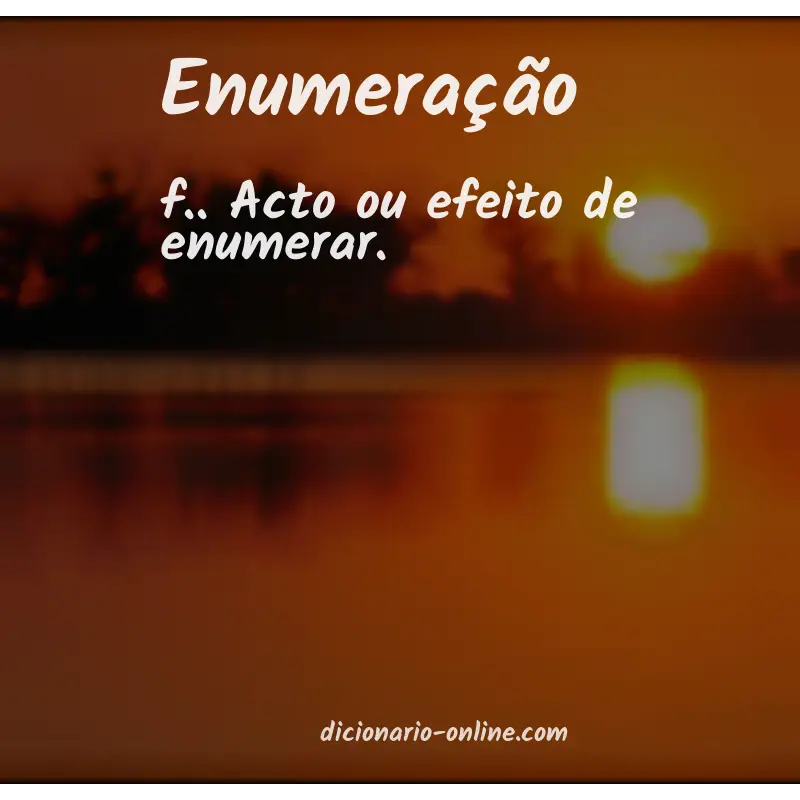 Significado de enumeração