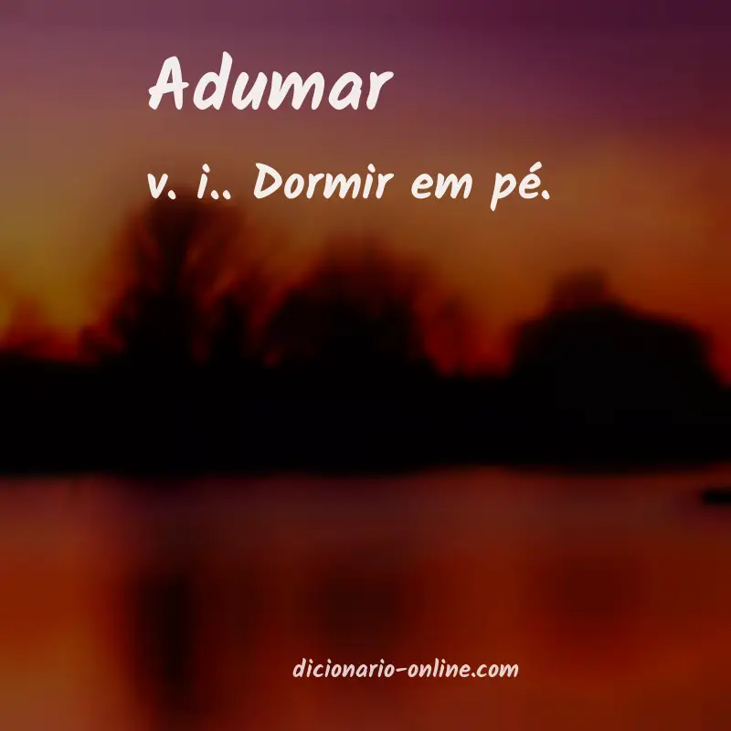 Significado de adumar