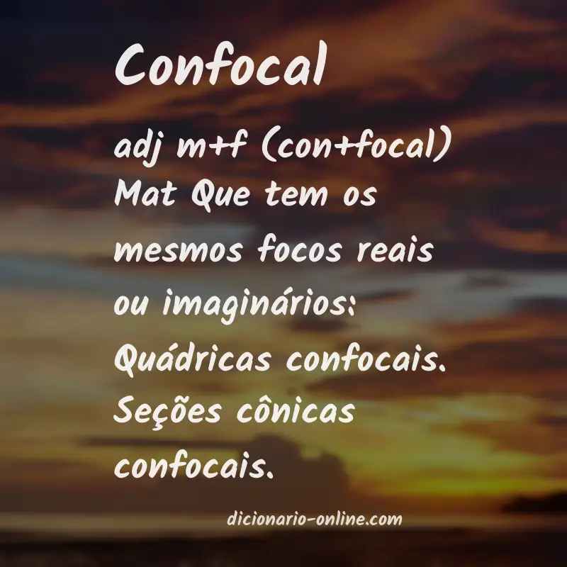 Significado de confocal