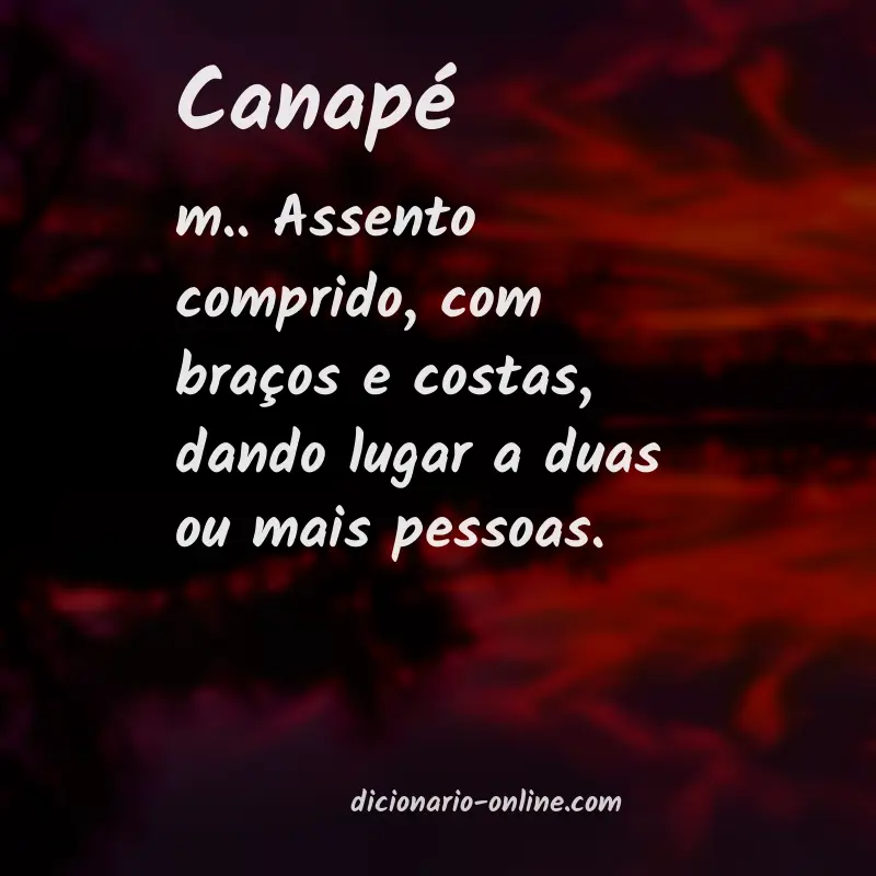 Significado de canapé