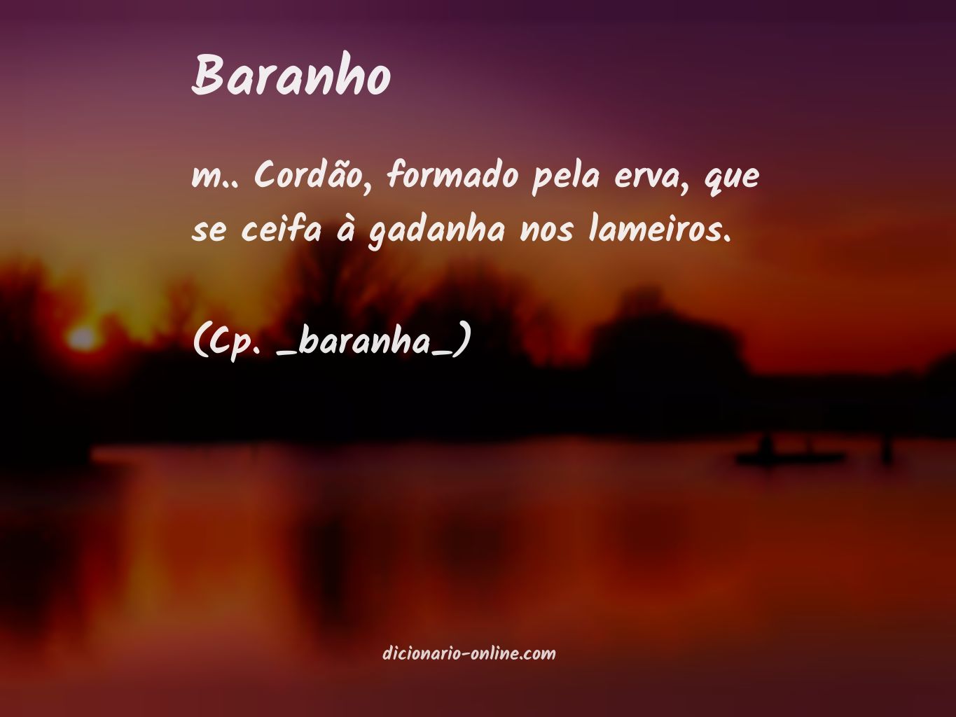 Significado de baranho