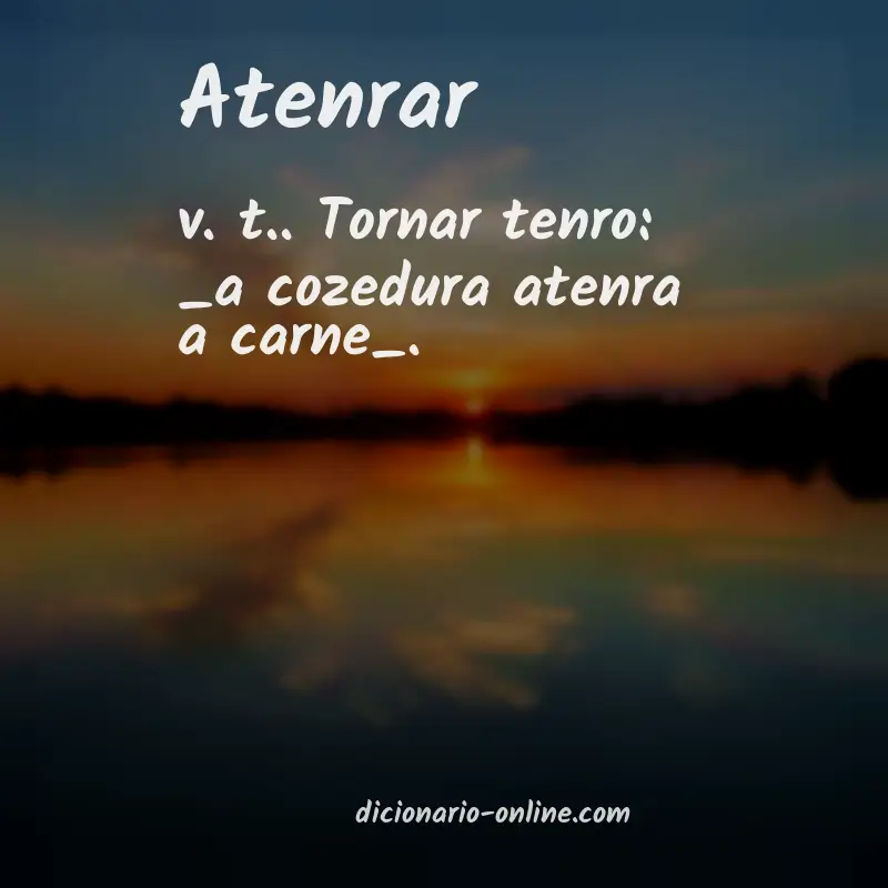 Significado de atenrar