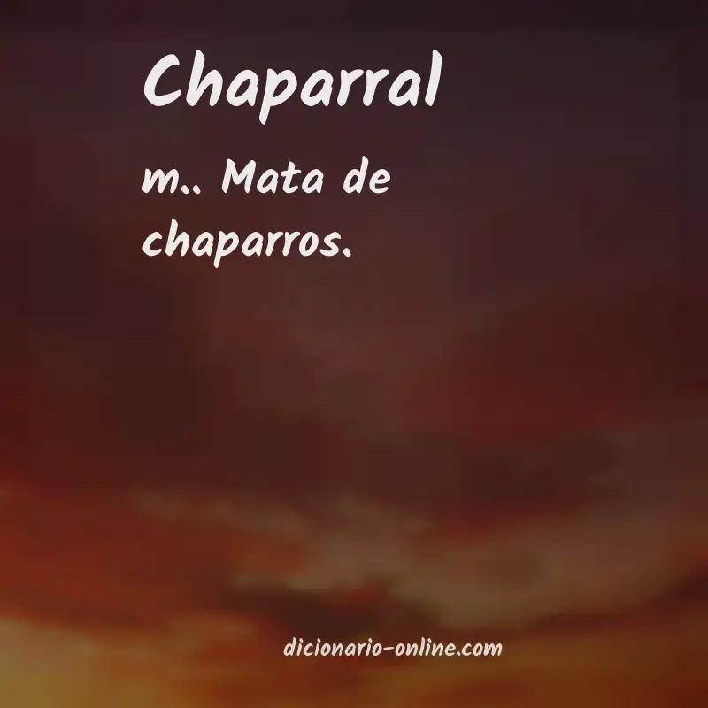 Significado de chaparral