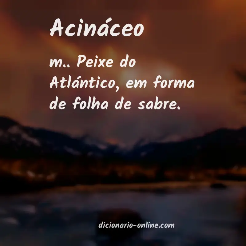 Significado de acináceo