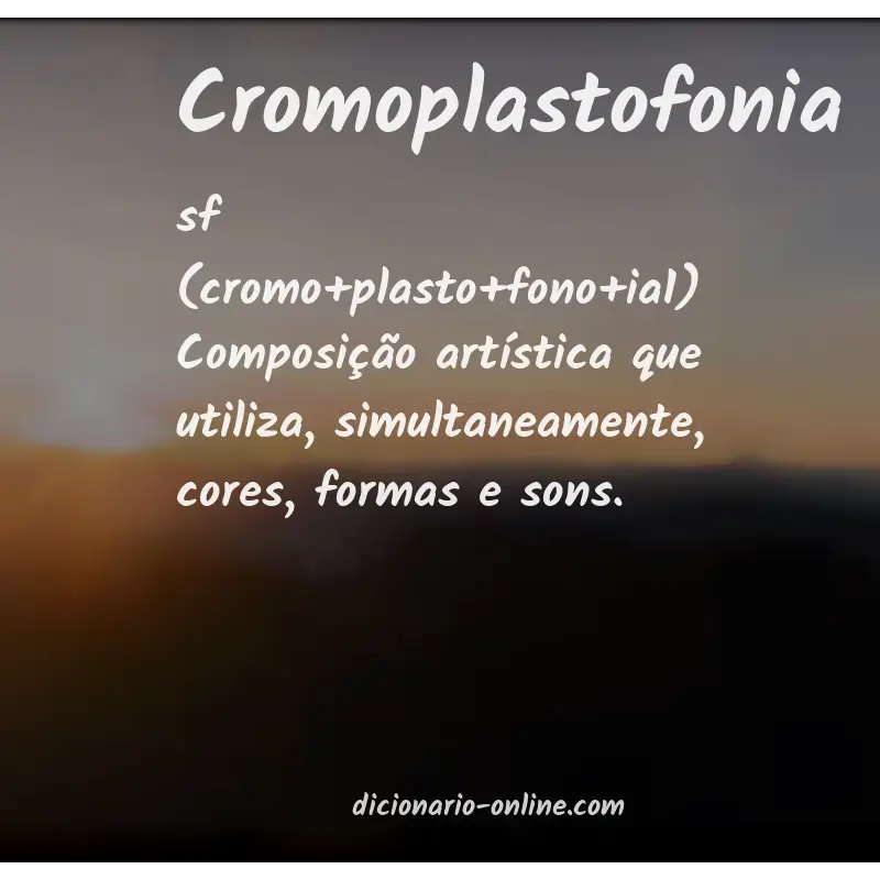 Significado de cromoplastofonia