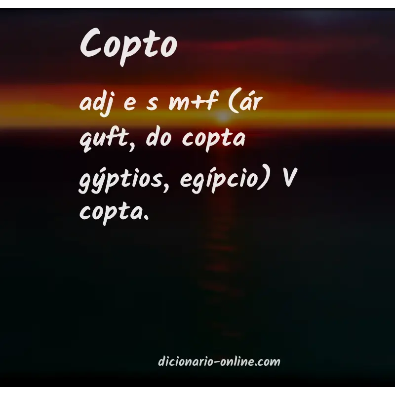 Significado de copto
