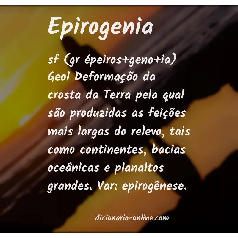 Significado de epirogenia