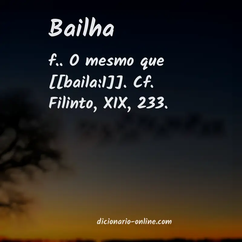 Significado de bailha