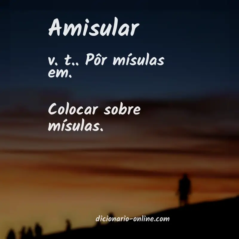 Significado de amisular