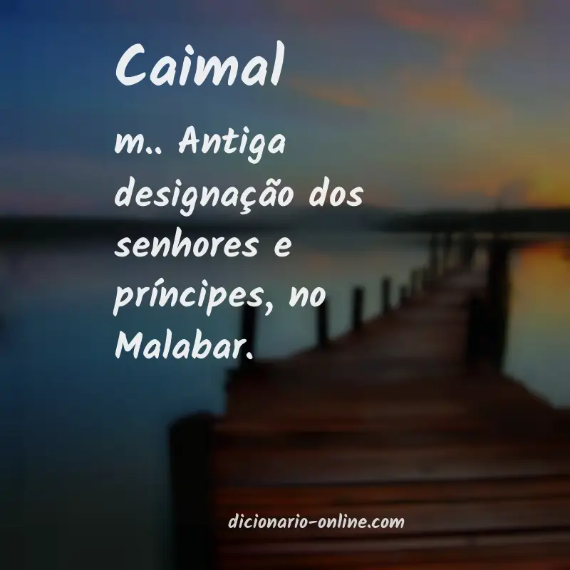 Significado de caimal