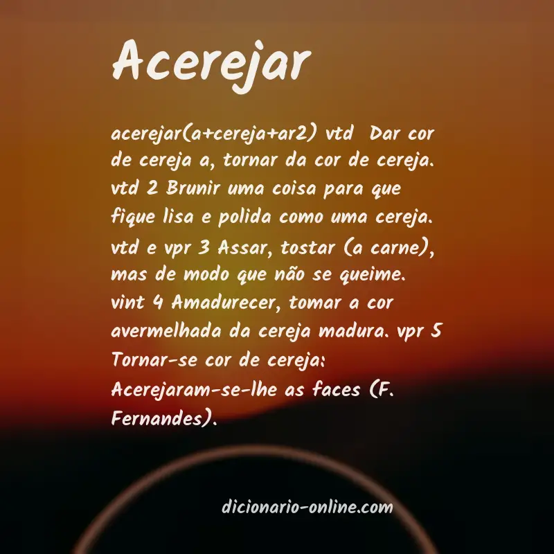 Significado de acerejar