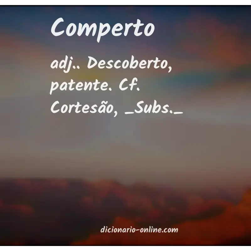 Significado de comperto