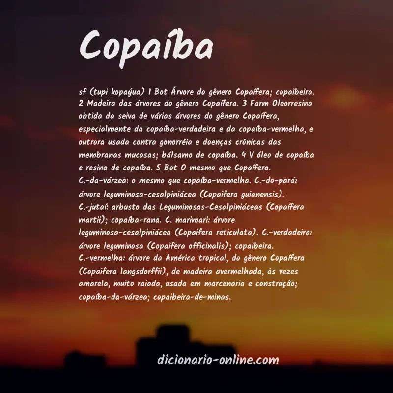 Significado de copaíba