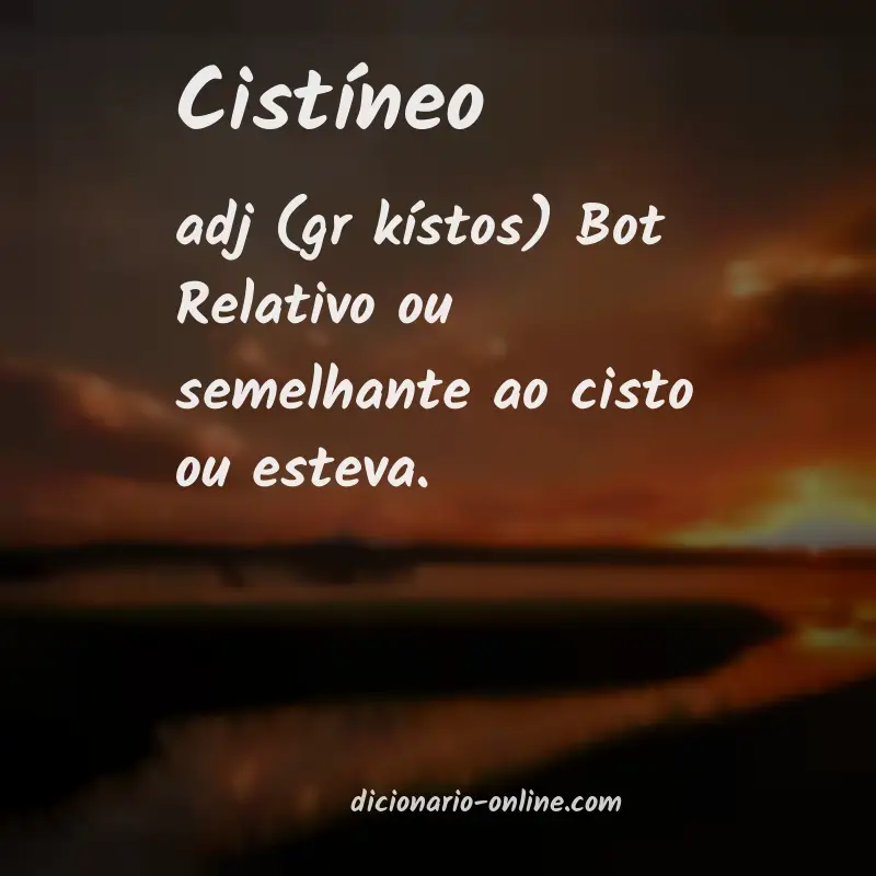 Significado de cistíneo