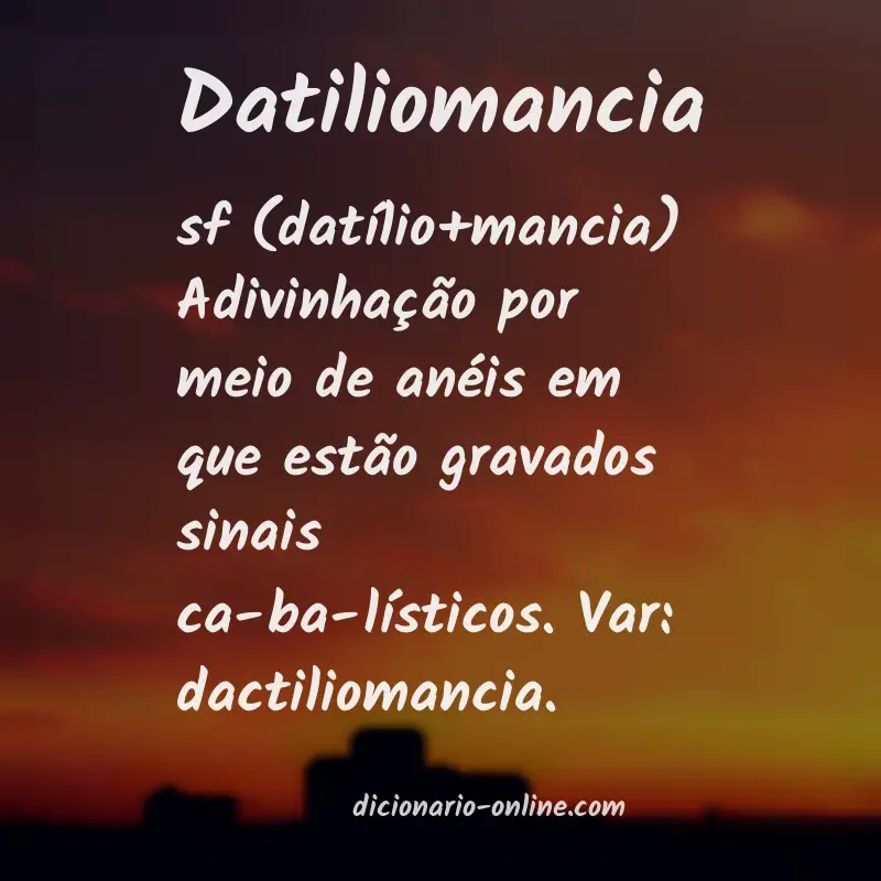 Significado de datiliomancia