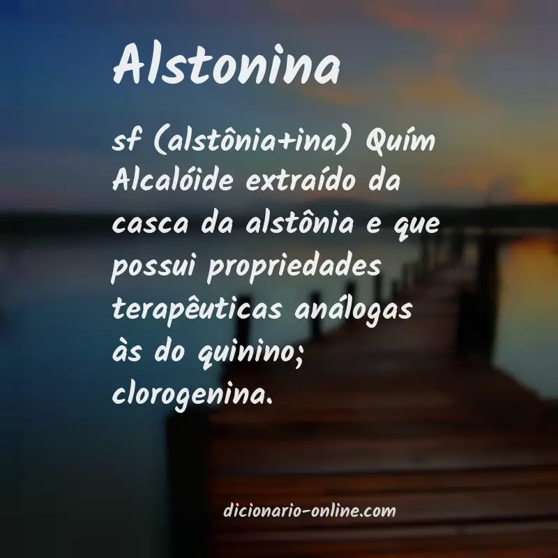 Significado de alstonina