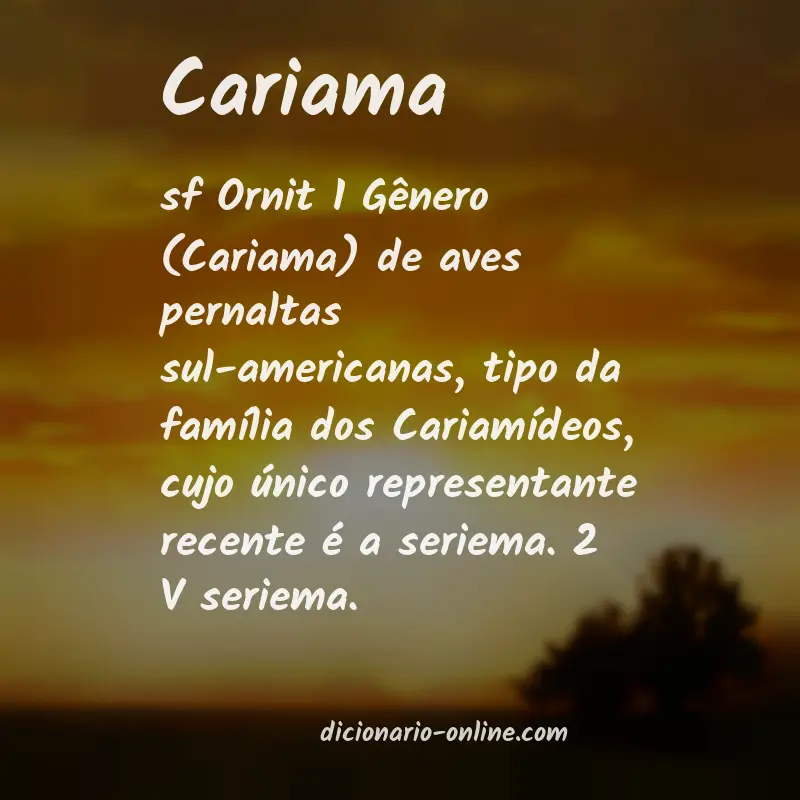 Significado de cariama