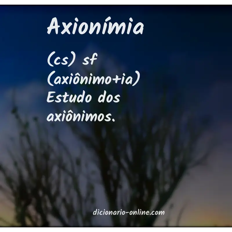 Significado de axionímia