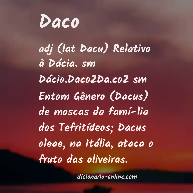 Significado de daco