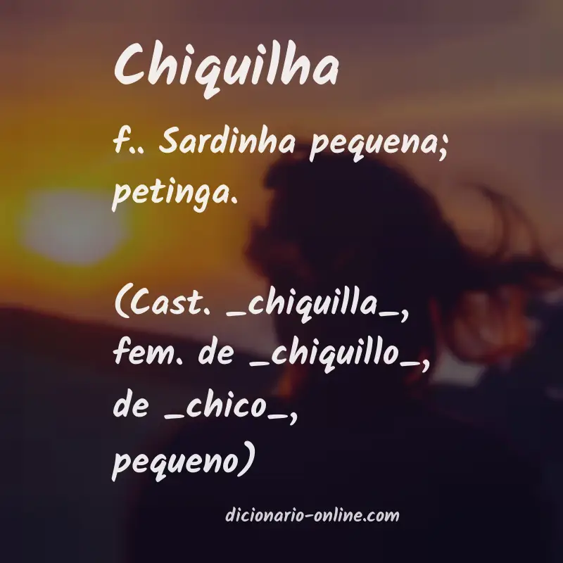Significado de chiquilha