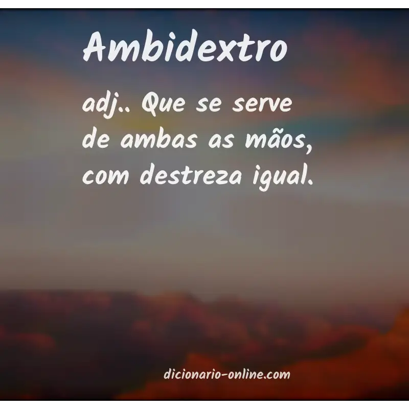 Significado de ambidextro
