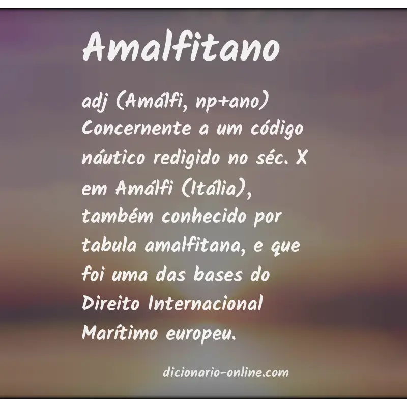 Significado de amalfitano