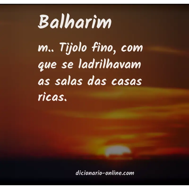 Significado de balharim
