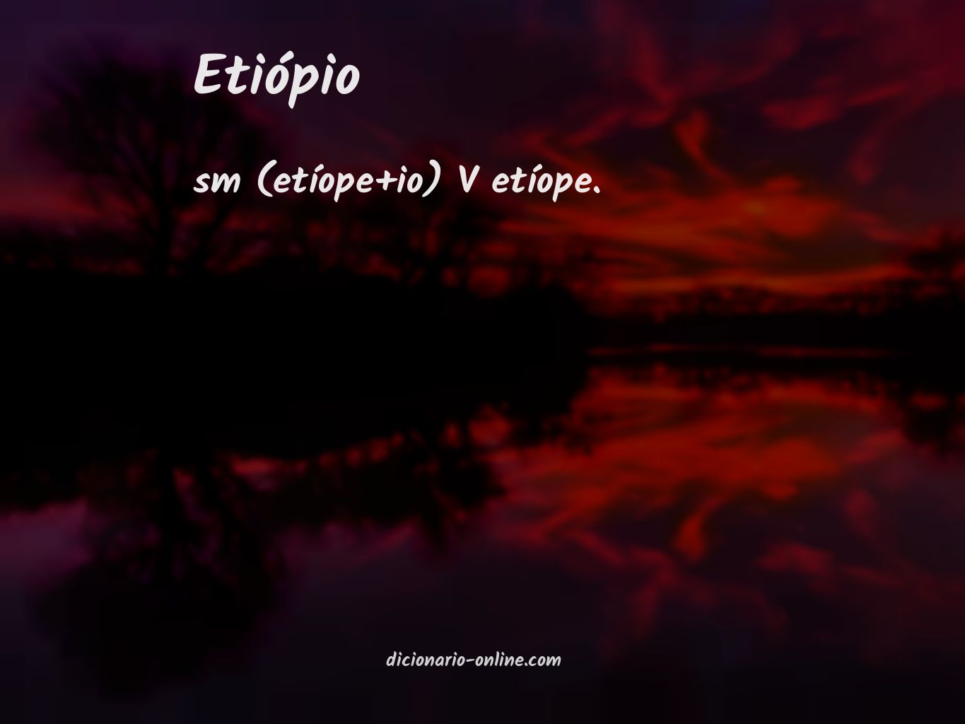 Significado de etiópio