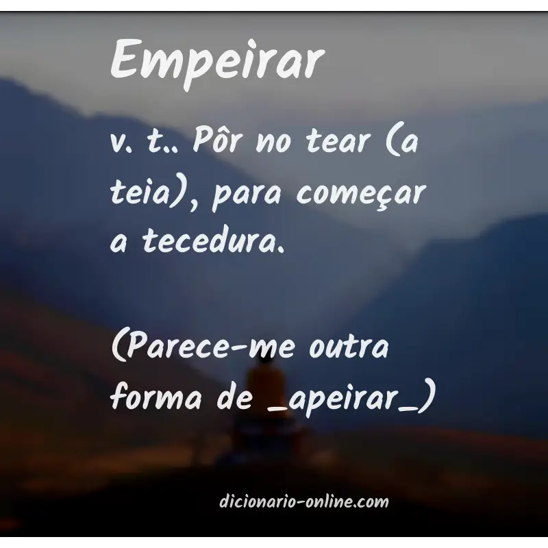 Significado de empeirar