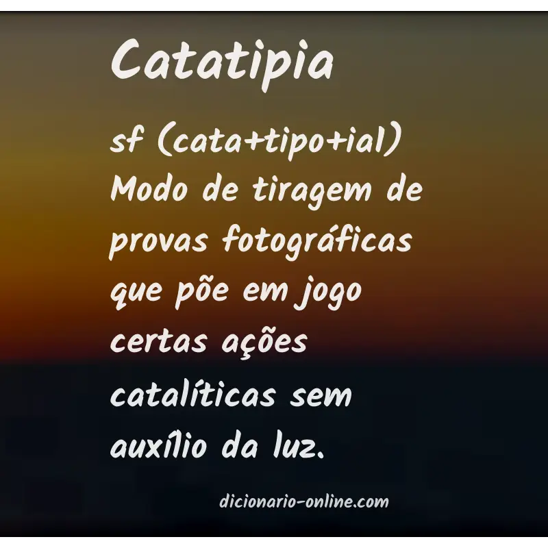 Significado de catatipia