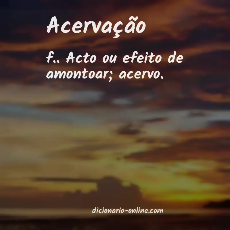 Significado de acervação